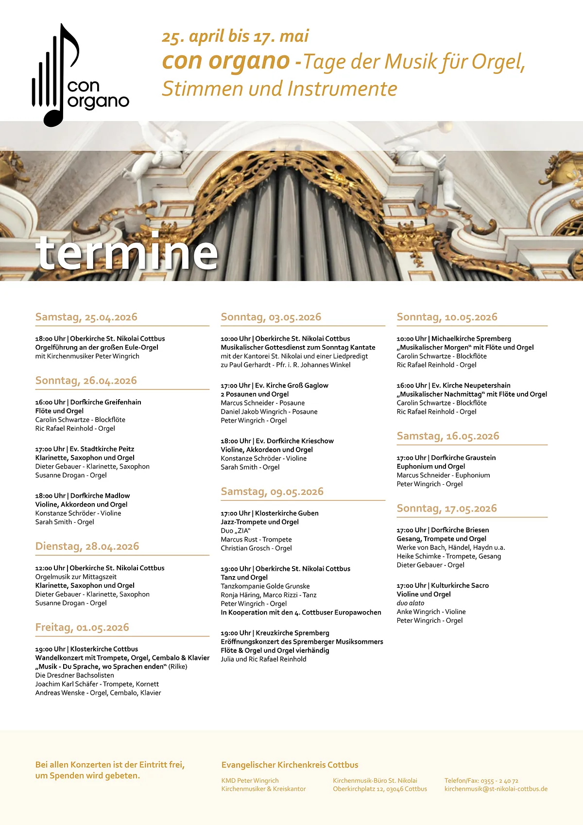 Programm con organo 2025