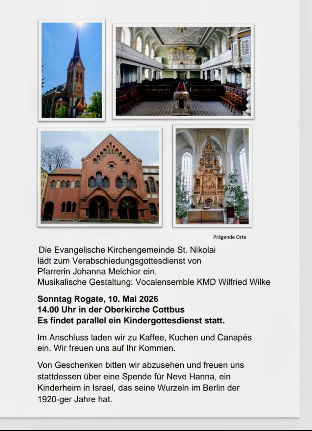 Verabschiedungsgottesdienst Pfrn. i.R.Melchior