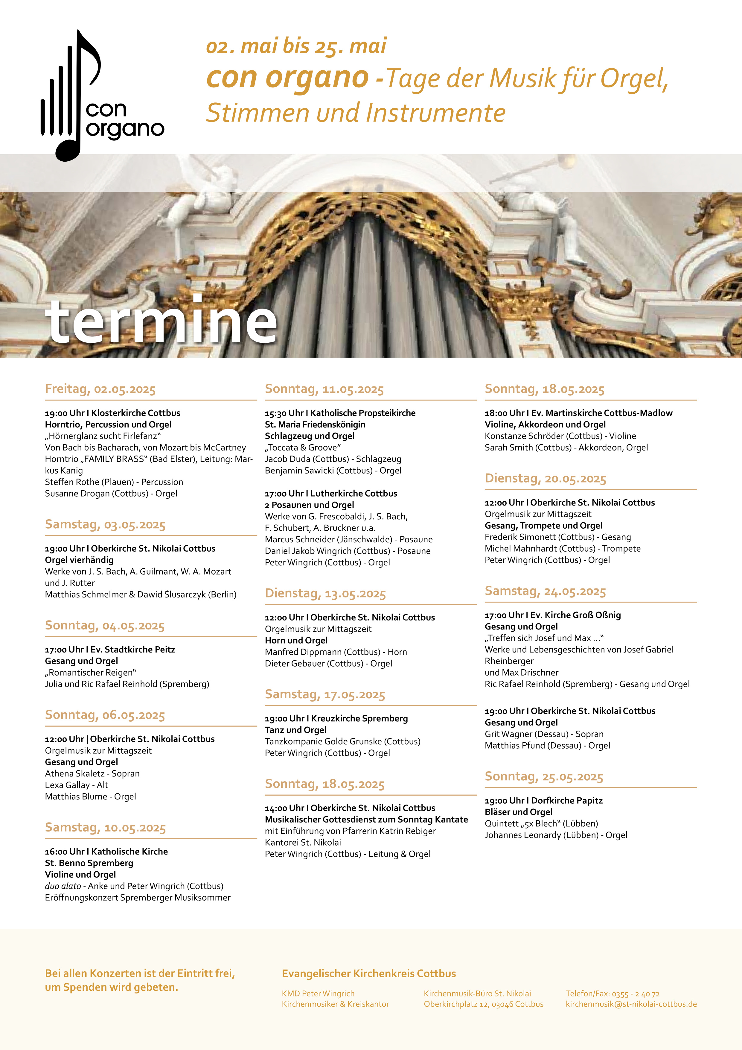 Programm con organo 2025